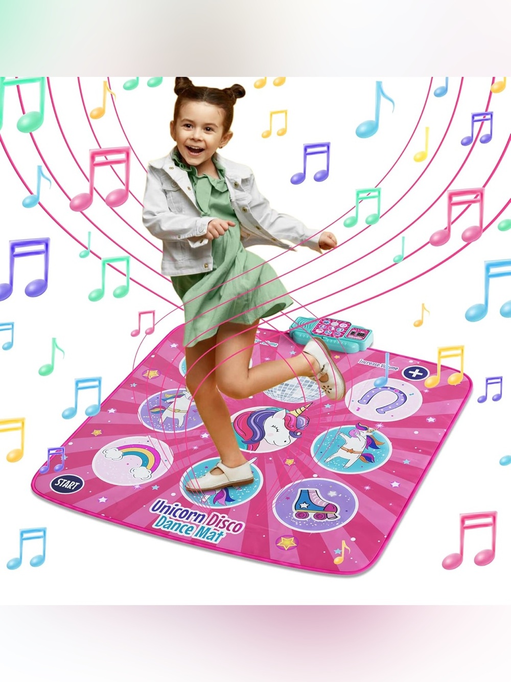 New Pink Unicorn Dance Disco Mat Mixer Rhythm Step Play Indoor Fitness
